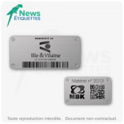 Plaque de machine en acier inoxydable