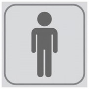 Plaque de porte toilettes Hommes en PVC adhésif