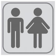 Plaque de porte Homme et Femme en PVC adhésif