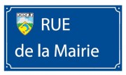 Plaque de rue traditionnelle en aluminium