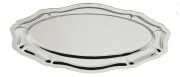 Plat ovale 'Louis XV' en inox 18%