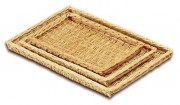 Plateau rectangulaire en osier 60 x 40 cm