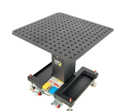Plateau tournant élévateur de soudage - Dimension : L.750 mm x l.750 mm - Quadrillage : 50x50 mm - Charge : 300 kg