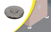Platine antivibration en inox - Matière : inox / NBR - Diamètre : 60, 110 ou 120 mm 
