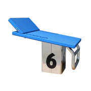 Plot de départ pour compétition de piscine en inox avec track start - Surface antidérapante – Bleu