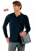 Polo personnalisable manches longues maille piquée - Polo personnalisé manches longues