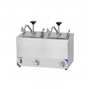 Pompe à sauce chauffante 2 x 2,5 L inox