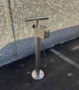 Pompe vélo extérieur fixe en acier pour espaces publics