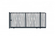 Portail industriel coulissant - Barreaudage aléatoire - Largeur de 3000 à 12 000 - Hauteur de 1250 à 2500 mm