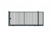 Portail industriel coulissant barreaudé - Largeur de 3000 à 16 000 mm - Hauteur de 1250 à 2500 mm
