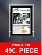 Porte affiche Led crystal double face