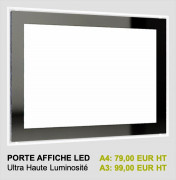 Porte affiches lumineux led