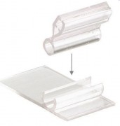 Porte étiquette à pince translucide