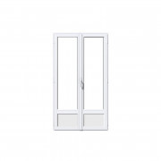 Porte fenêtre pvc en 2 vantaux