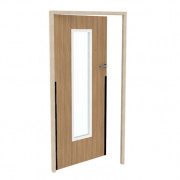 Porte grand oculus rectangle anti-pince doigt