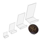 Porte livres en plexiglas - Plexiglas ép 3 mm plié à chaud - Hauteur : de 5 à 20 cm - Lot de 10 pièces
