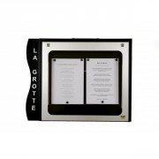 Porte menu extérieur à LED - 2 A4 - Dim. L730 x P6.5 x H530 mm
