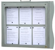 Porte menu extérieur mural - 6 A4 - Dim. L91 x P6.5 x H75 cm