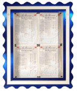 Porte-menu Jasmin 4 pages