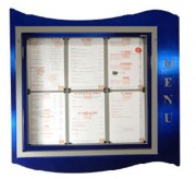 Porte menu mural 6 pages pour restaurant