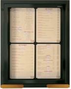 Porte menu mural cadre alu zinc