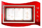Porte menu mural de 3 pages