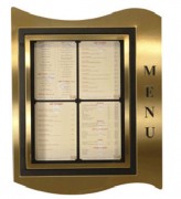 Porte menu mural de 4 pages