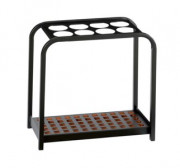 Porte-parapluies multi-positions métal noir - 8 ou 16 positions