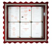 Porte tarif restaurant mural