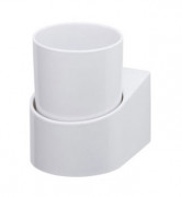 Porte-verre mural en ABS blanc