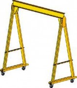 Portique de levage à 4 roues pivotantes