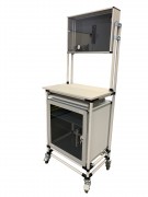 Poste qualité professionnel sur roulettes