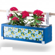 Pot de fleur suspendu en bois