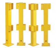 Poteau de protection avec languette de retrait