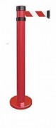 Poteau rouge balisage à sangle 4,30 m 