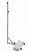 Poteaux de badminton lesté - Hauteur réglable : 1390 à 1560 mm - Compétition / Handibad - Acier plastifié - Lest de 60 kg