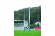 Poteaux de rugby pour compétition - Hauteur Hors Sol : 11 m - Aluminium Ø 120 mm – Fourreaux à sceller
