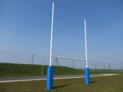 Poteaux de rugby professionnels - Hauteur hors sol : 8 ou 11 m - Aluminium Ø 120 mm - Fourreaux à sceller