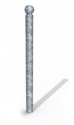 Potelet boule en acier galvanisé - ?.76 mm - H.900 mm à 1300 mm