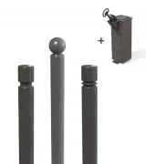 Potelet galvanisé amovible avec pommeau