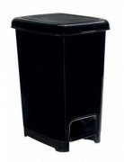 Poubelle à pédale en polypropylène noir - 10 L