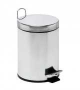 Poubelle à pédale inox avec seau en acier galvanisé