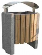 Poubelle à structure angulaire