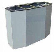 Poubelle de tri à 4 compartiments - 150 L