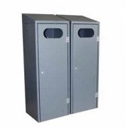 Corbeille carrée en acier galvanisé et verni