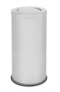 Poubelle avec couvercle basculant - 52L - inox brillant