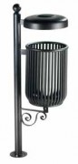 Corbeille extérieure avec cendrier - 35 L