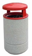 Poubelle cylindrique en béton armé