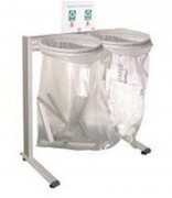 Poubelle d'atelier à roulettes