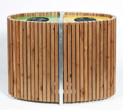 Poubelle de tri en bois design